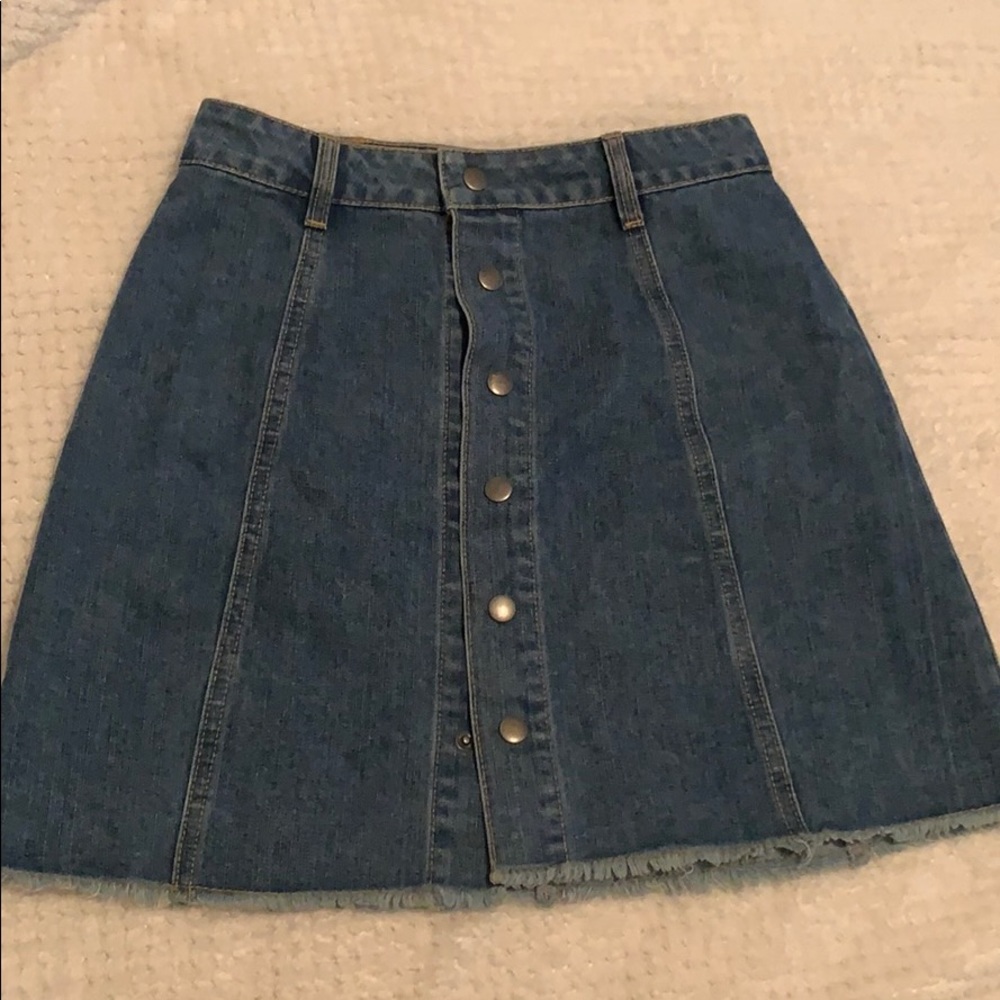 Button up jean skirt